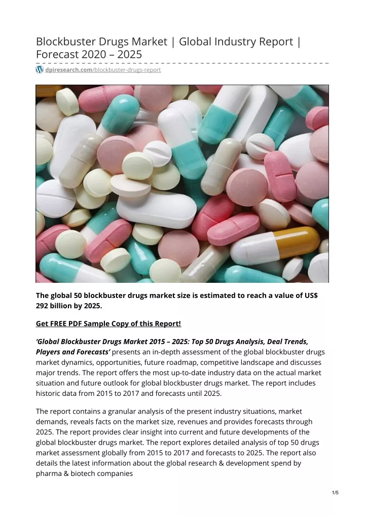 blockbuster drugs market global industry report