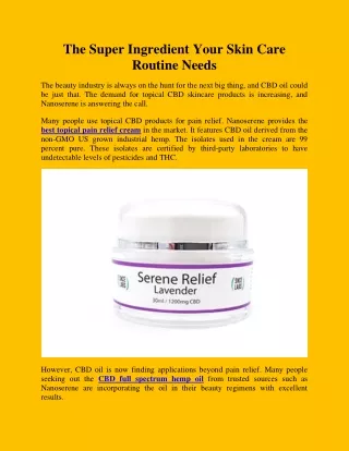 the super ingredient your skin care routine needs