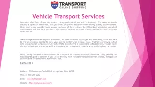 vehicle transport services