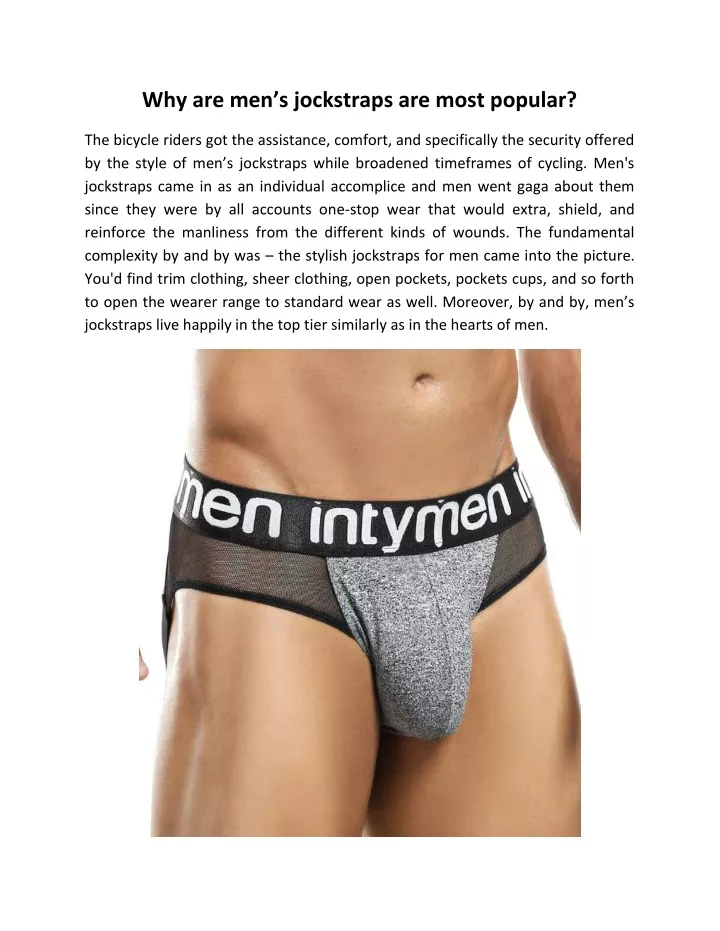 why are men s jockstraps are most popular