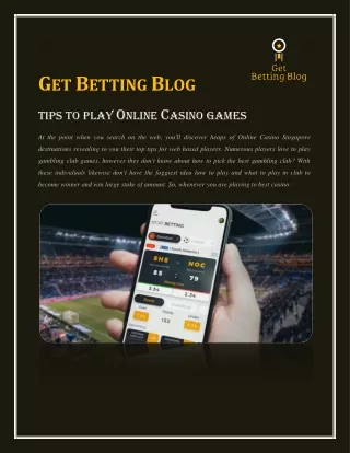 Play at Online Casino Singapore