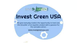 Legal Cannabis Stocks Investment | Invest Green USA | Cannabis stock Investment