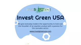 Legal Cannabis Stocks Investment | Invest Green USA | Cannabis stock Investment