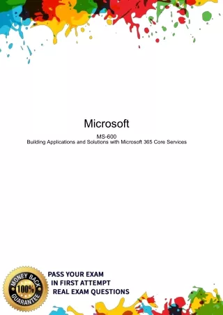 Microsoft MS-600 Dumps PDF | Unique anD the Most Challenging MS-600 Dumps PDF | Dumpssure