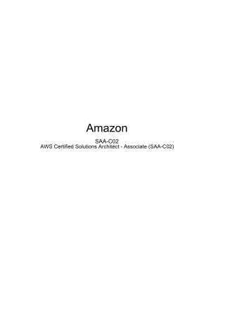 2020 Amazon SAA-C02 Study Guide | DumpsSure