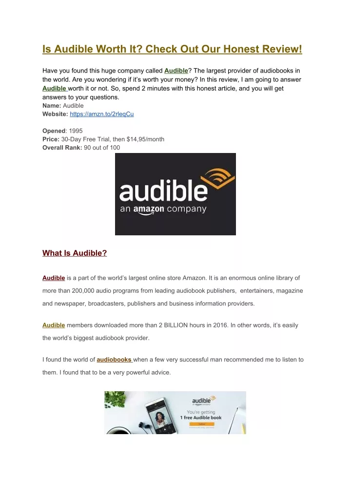 is audible worth it check out our honest review
