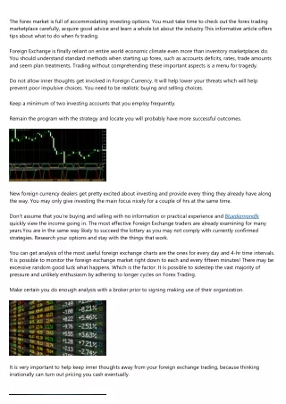 the forex market is full of accommodating