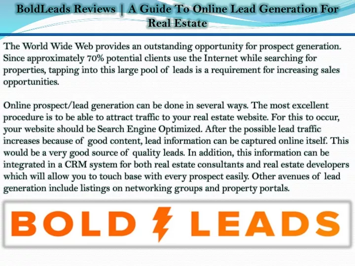 boldleads reviews a guide to online lead