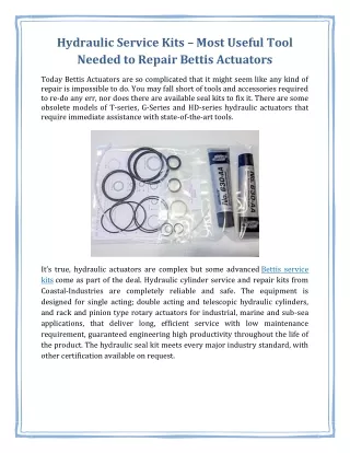 hydraulic service kits most useful tool needed