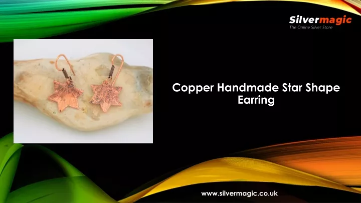 copper handmade star shape earring