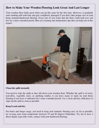 how to make your wooden flooring look great