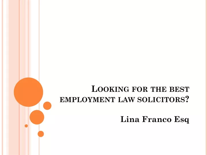 looking for the best employment law solicitors