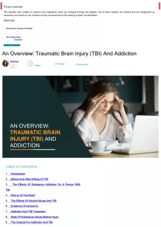 An Overview: Traumatic Brain Injury (TBI) And Addiction