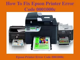 how to fix epson printer error code 0001000c