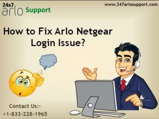 How to Fix Arlo Netgear Login Issues?  18332281965