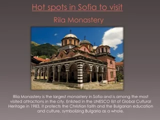 Hot spots in Sofia to visit