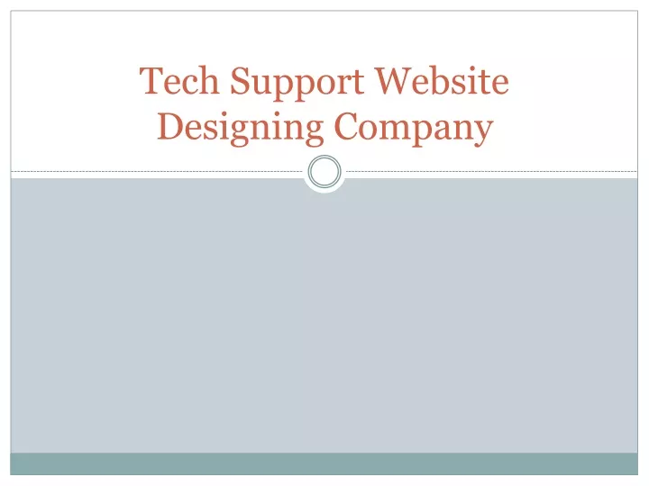 tech support website designing company