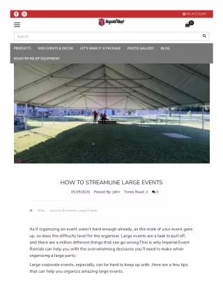 How to Streamline Large Events