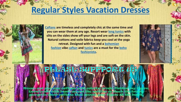 regular styles vacation dresses