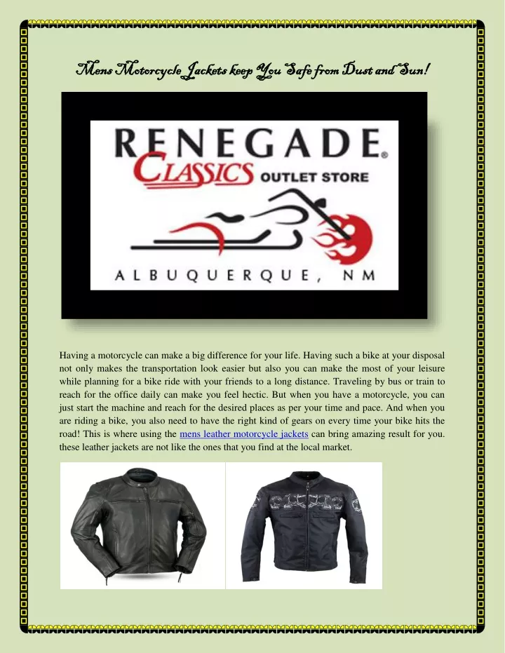 mens motorcycle jackets keep you safe from dust