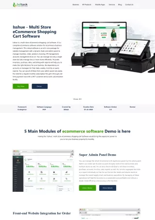 Isshue multi store shopping cart software ecommerce software