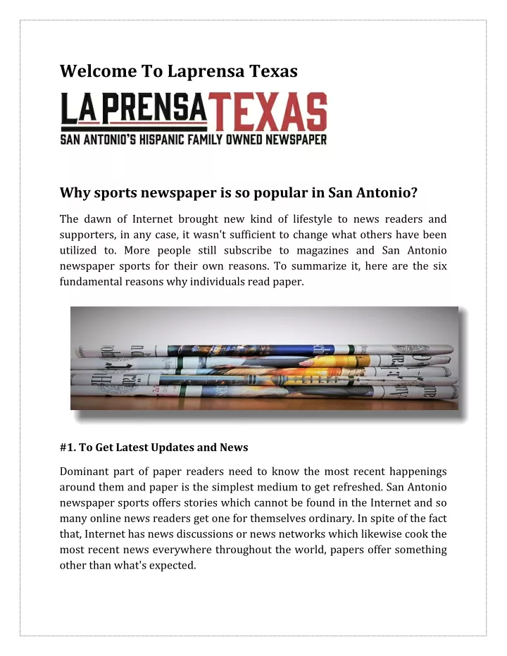 welcome to laprensa texas