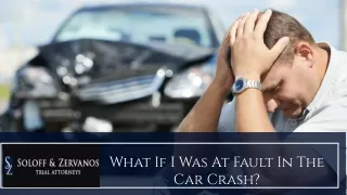 what if i was at fault in the car crash