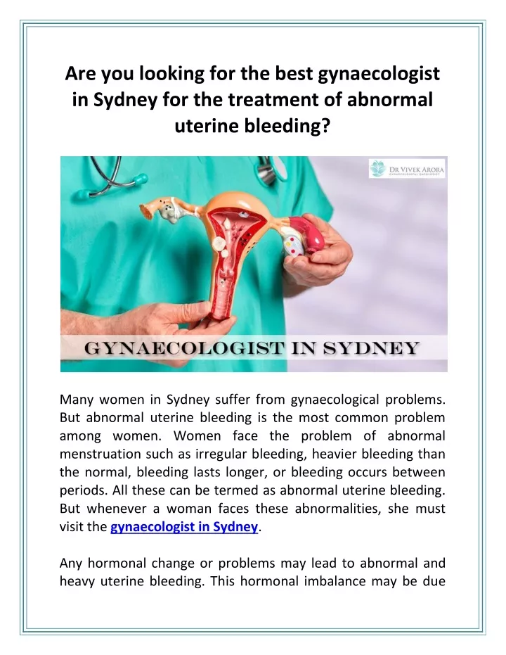 are you looking for the best gynaecologist