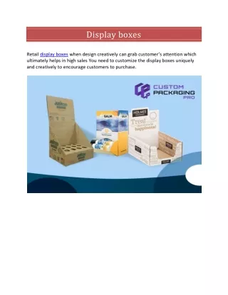 display boxes
