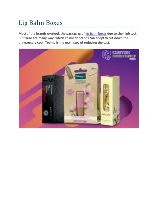 lip balm boxes