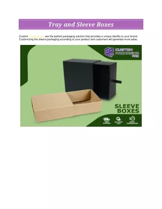 tray and sleeve boxes