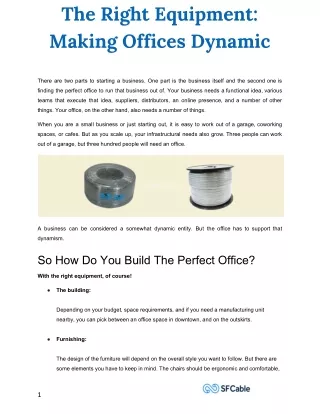 the right equipment making offices dynamic