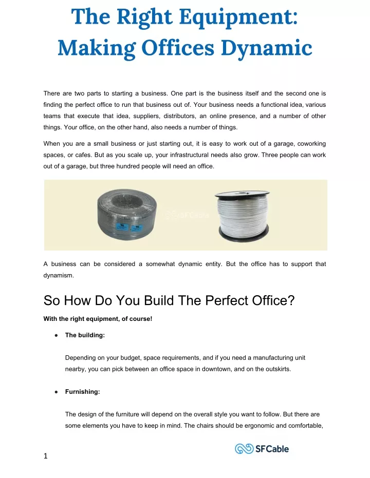 the right equipment making offices dynamic
