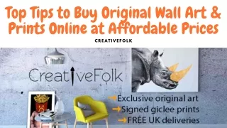 Top Tips to Buy Original Wall Art & Prints Online at Affordable Prices