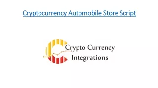 Cryptocurrency Automobile Store Multi Vendor Shopping Script