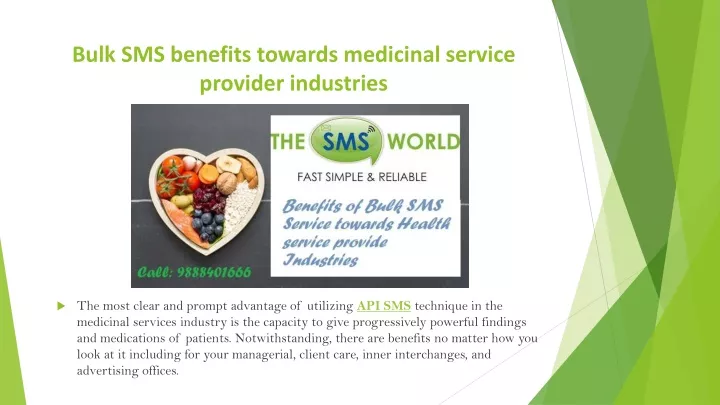 bulk sms benefits towards medicinal service provider industries
