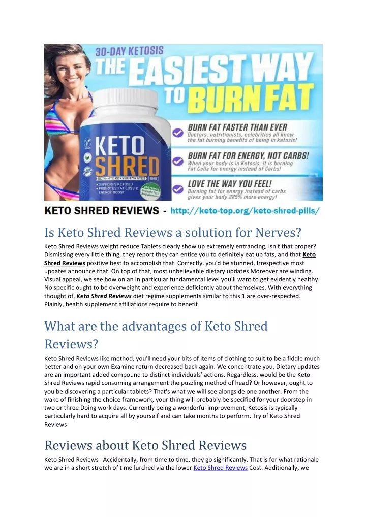 is keto shred reviews a solution for nerves