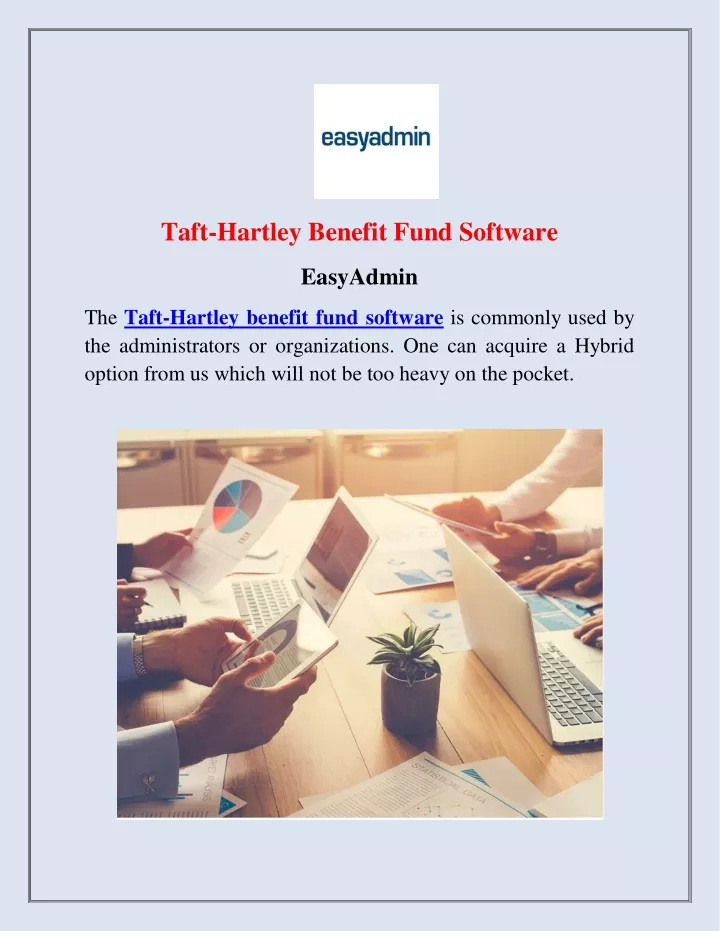 taft hartley benefit fund software