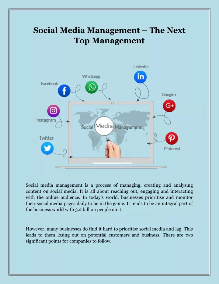 social media management the next top management