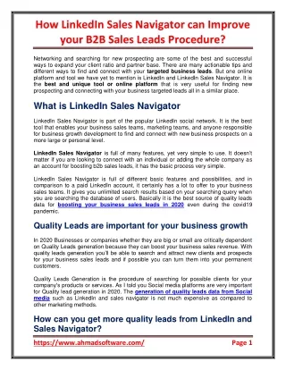 how linkedin sales navigator can improve your
