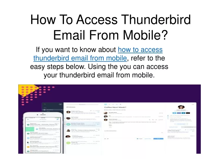 how to access thunderbird email from mobile