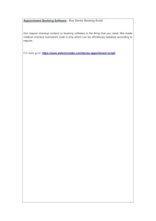 appointment booking software buy doctor booking