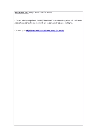 best micro jobs script micro job site script