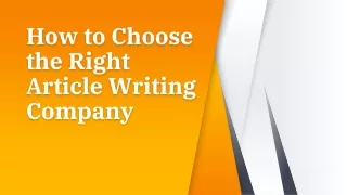 how to choose the right article writing company
