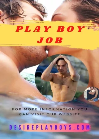 Know the Unavoidable Truth before Joining In Gigolo Job