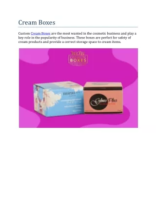 cream boxes