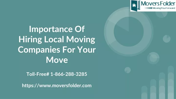 importance of hiring local moving companies for your move