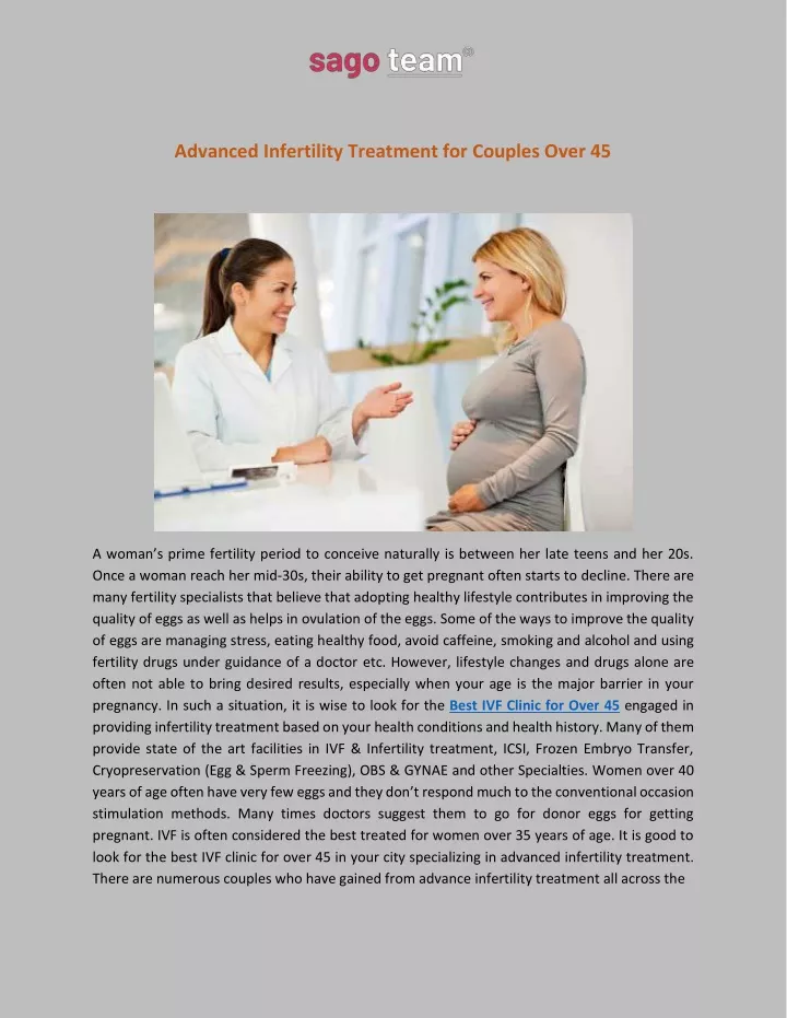 advanced infertility treatment for couples over 45