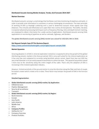 distributed acoustic sensing market analysis