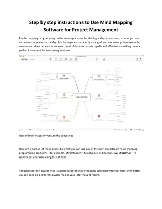 step by step instructions to use mind mapping